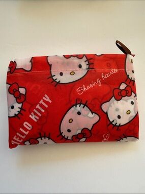 Sanrio Hello Kitty Red and White Character Zip Pouch